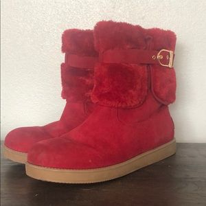 G BY GUESS RED BOOTS SIZE 12